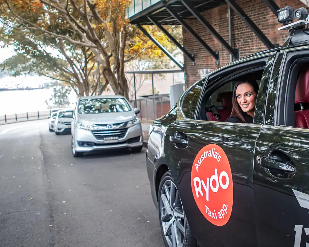 A rydo taxi in the CBD